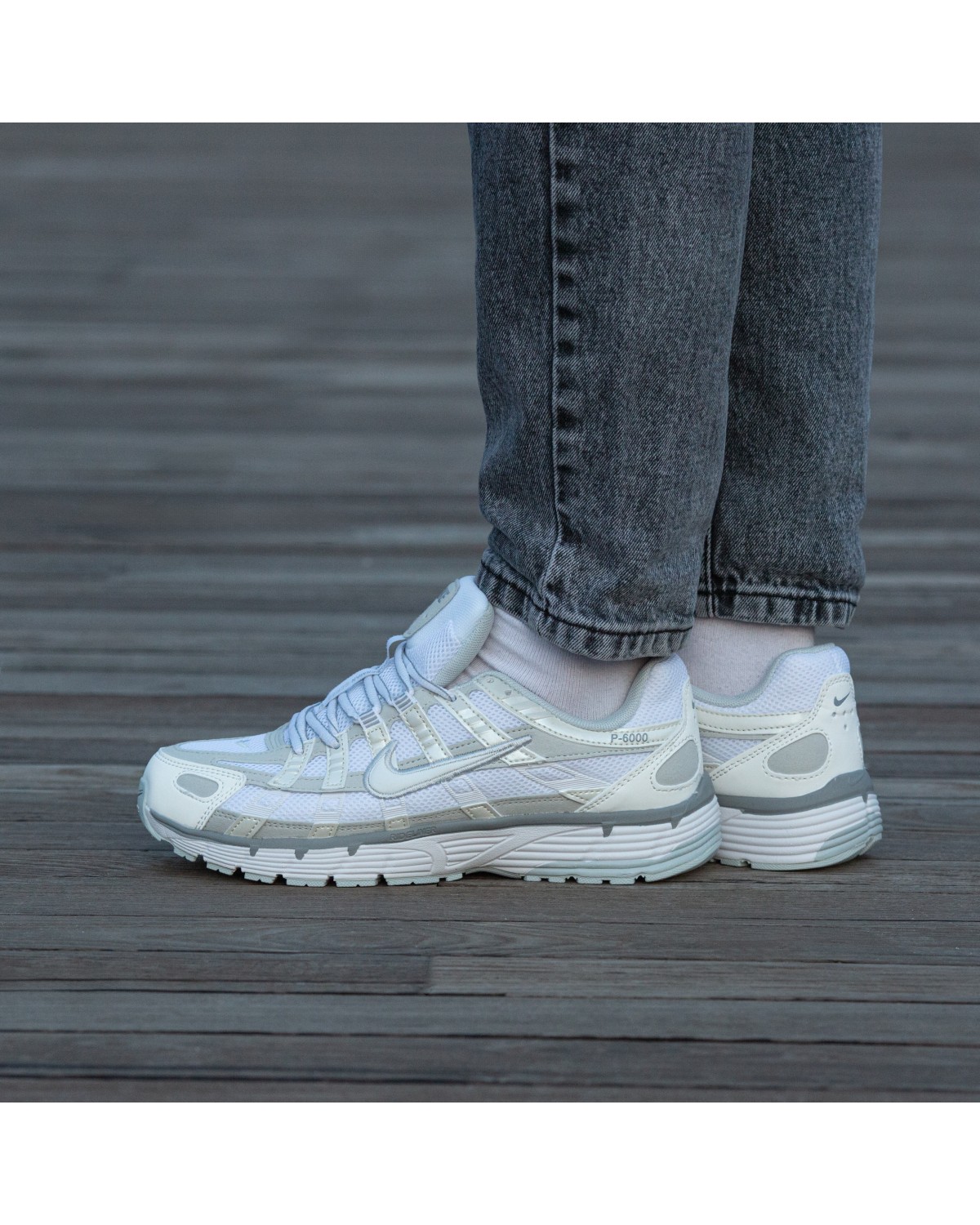 Nike P-6000 White Grey