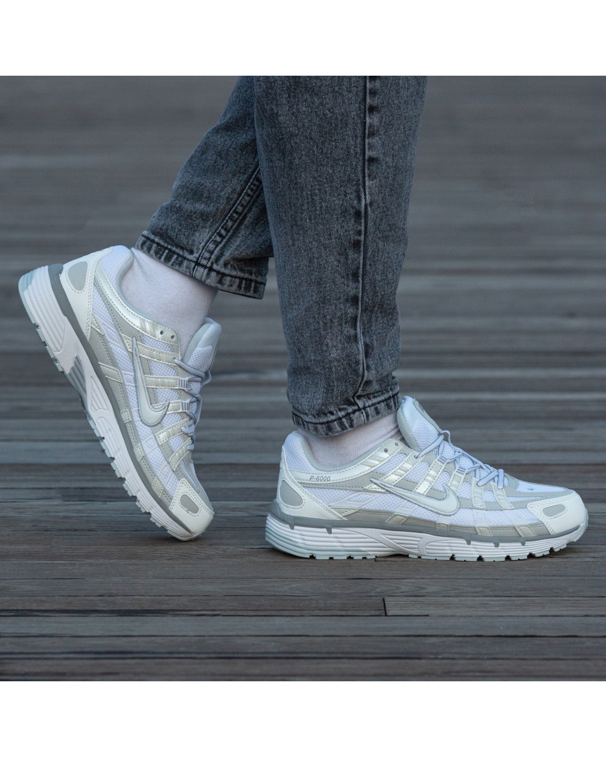 Nike P-6000 White Grey