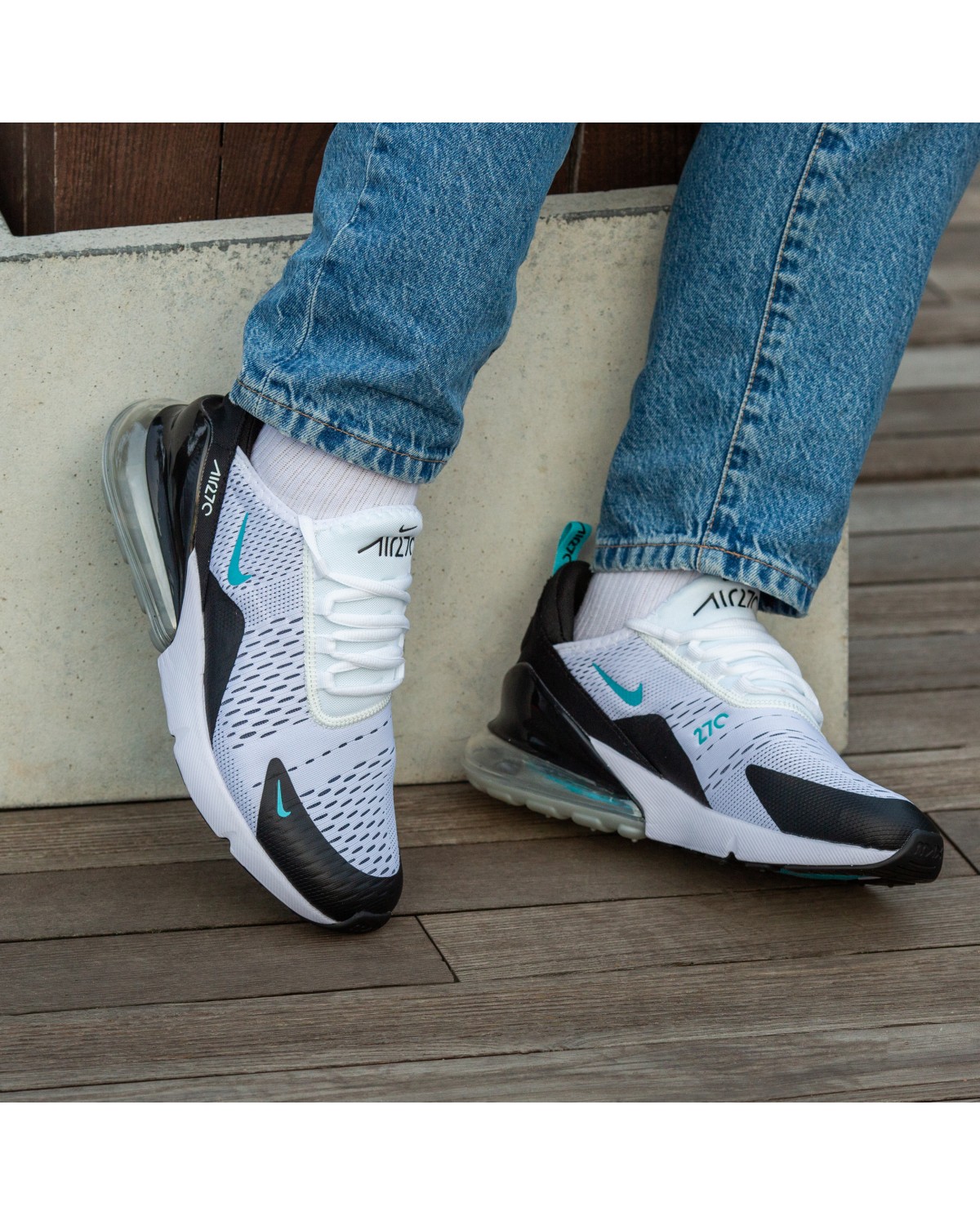 Nike Air Max 270 White Black Blue