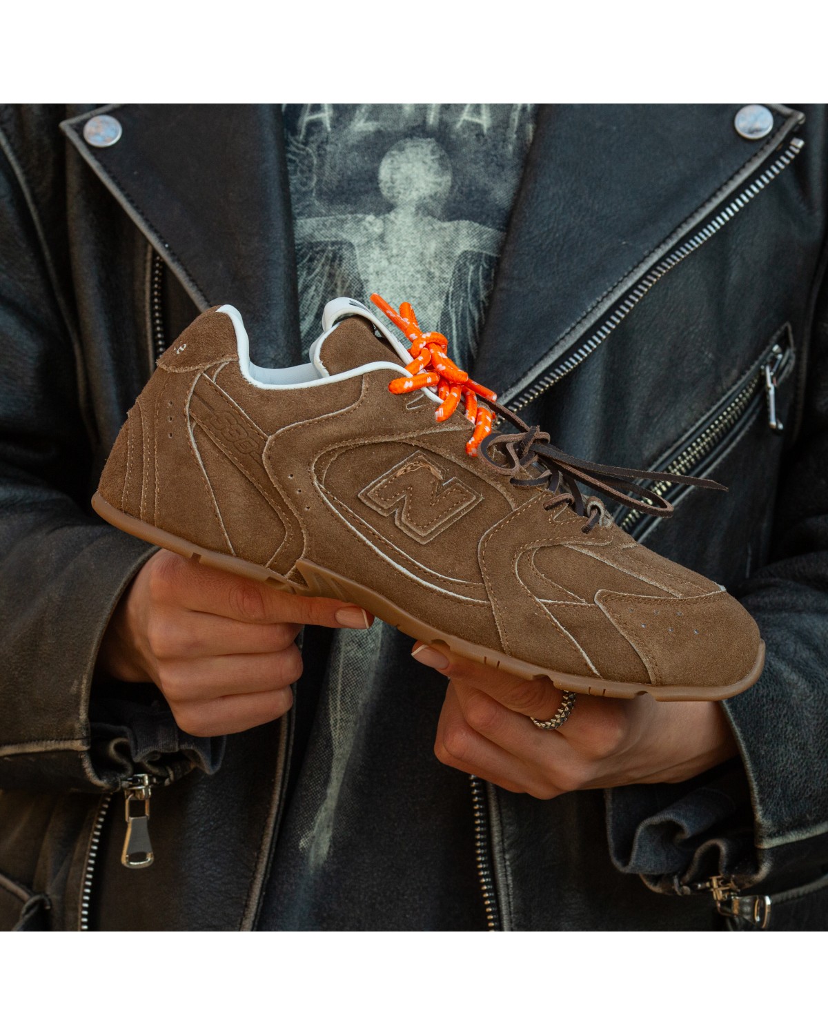 New Balance x Miu Miu 530 SL Suede Sneakers