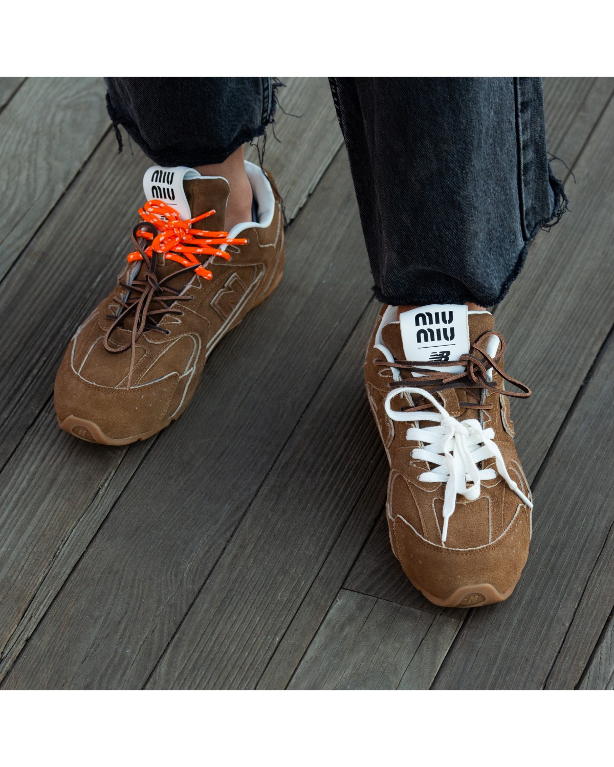 New Balance x Miu Miu 530 SL Suede Sneakers