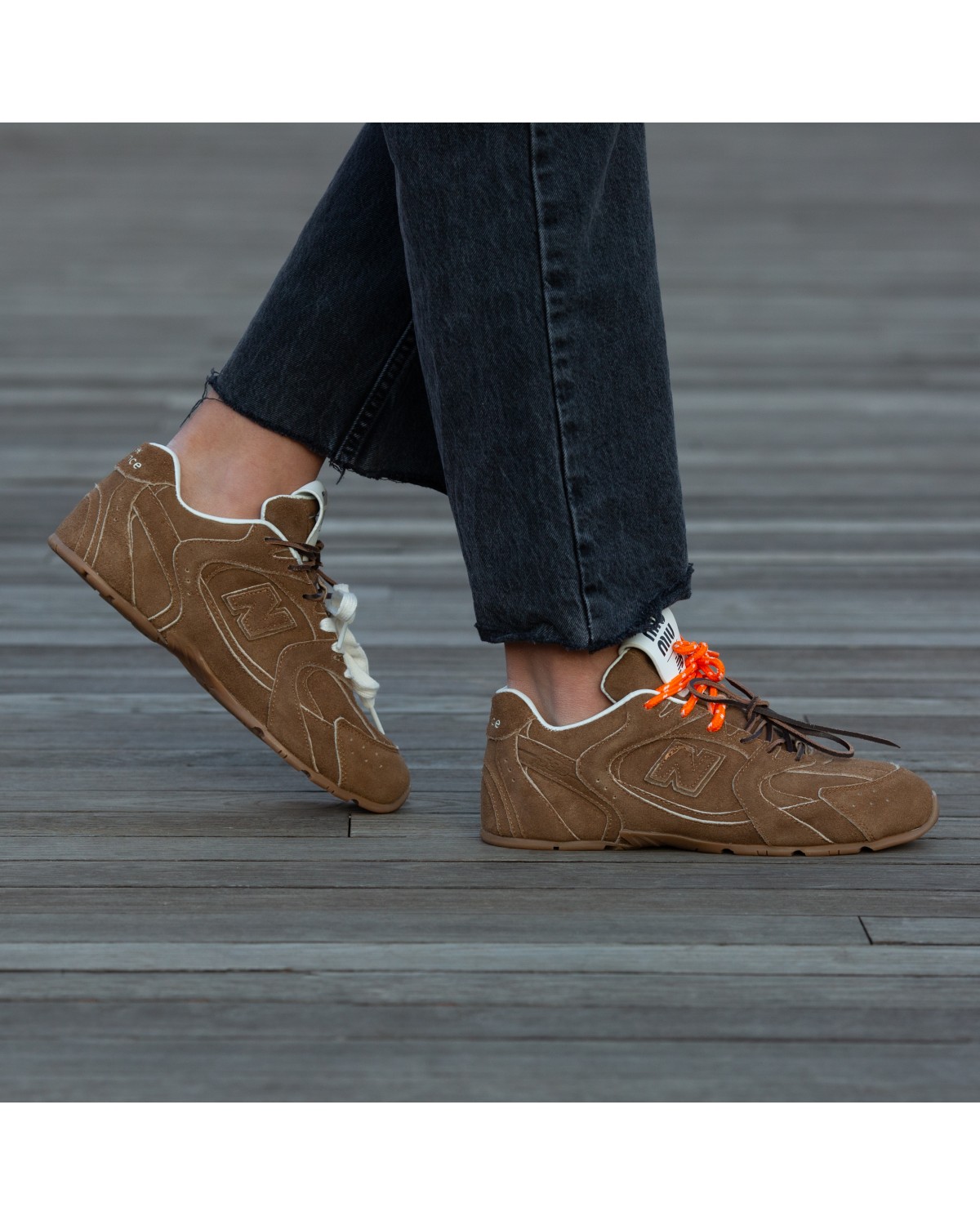 New Balance x Miu Miu 530 SL Suede Sneakers