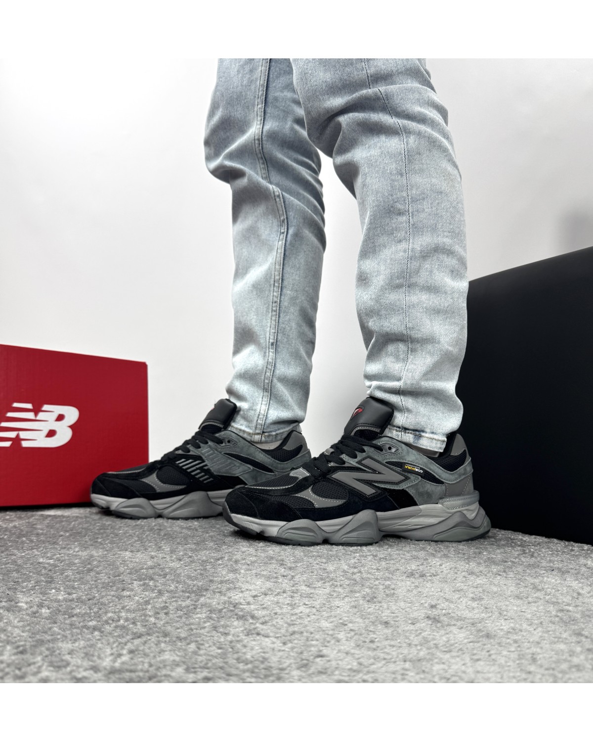 New Balance 9060 Black Grey Cordura