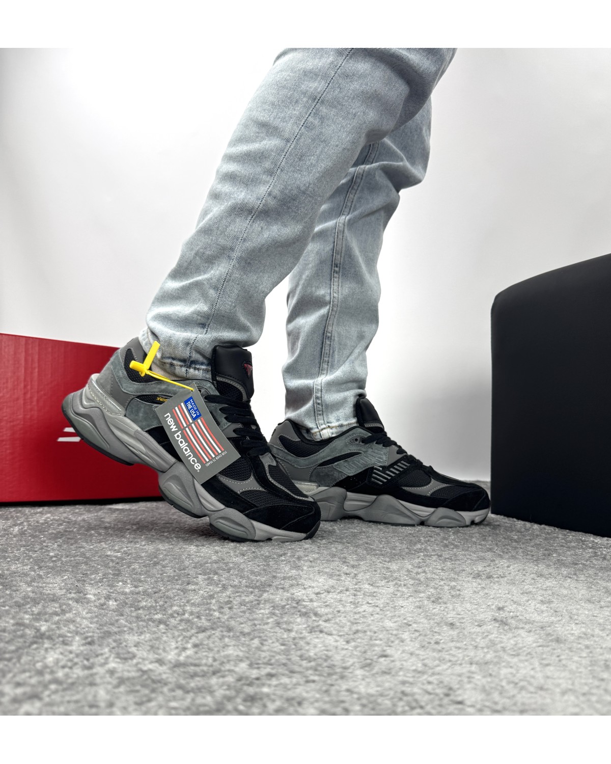 New Balance 9060 Black Grey Cordura