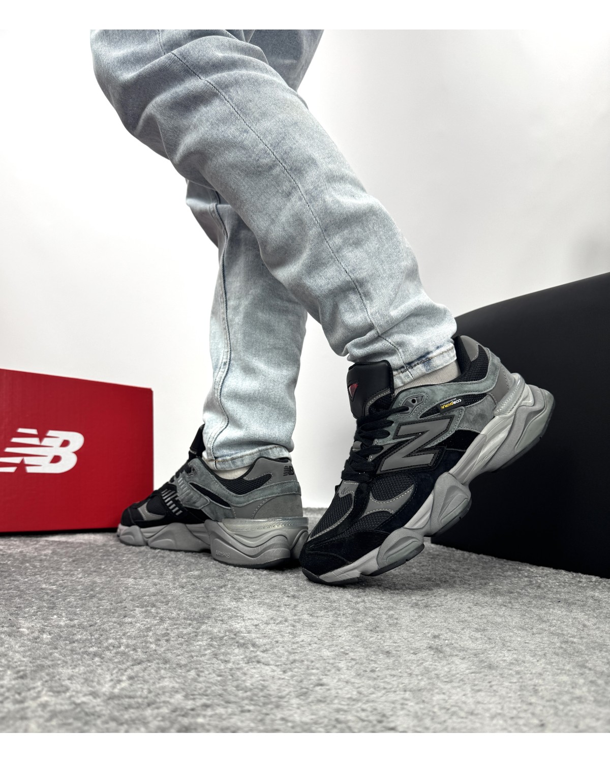New Balance 9060 Black Grey Cordura