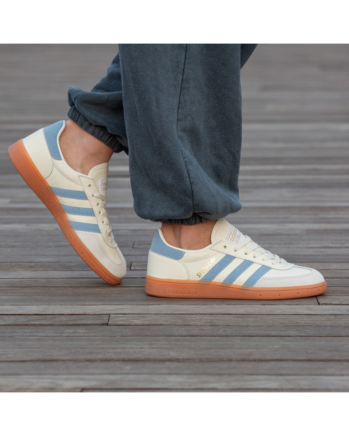 Adidas Spezial Beige Blue Leather