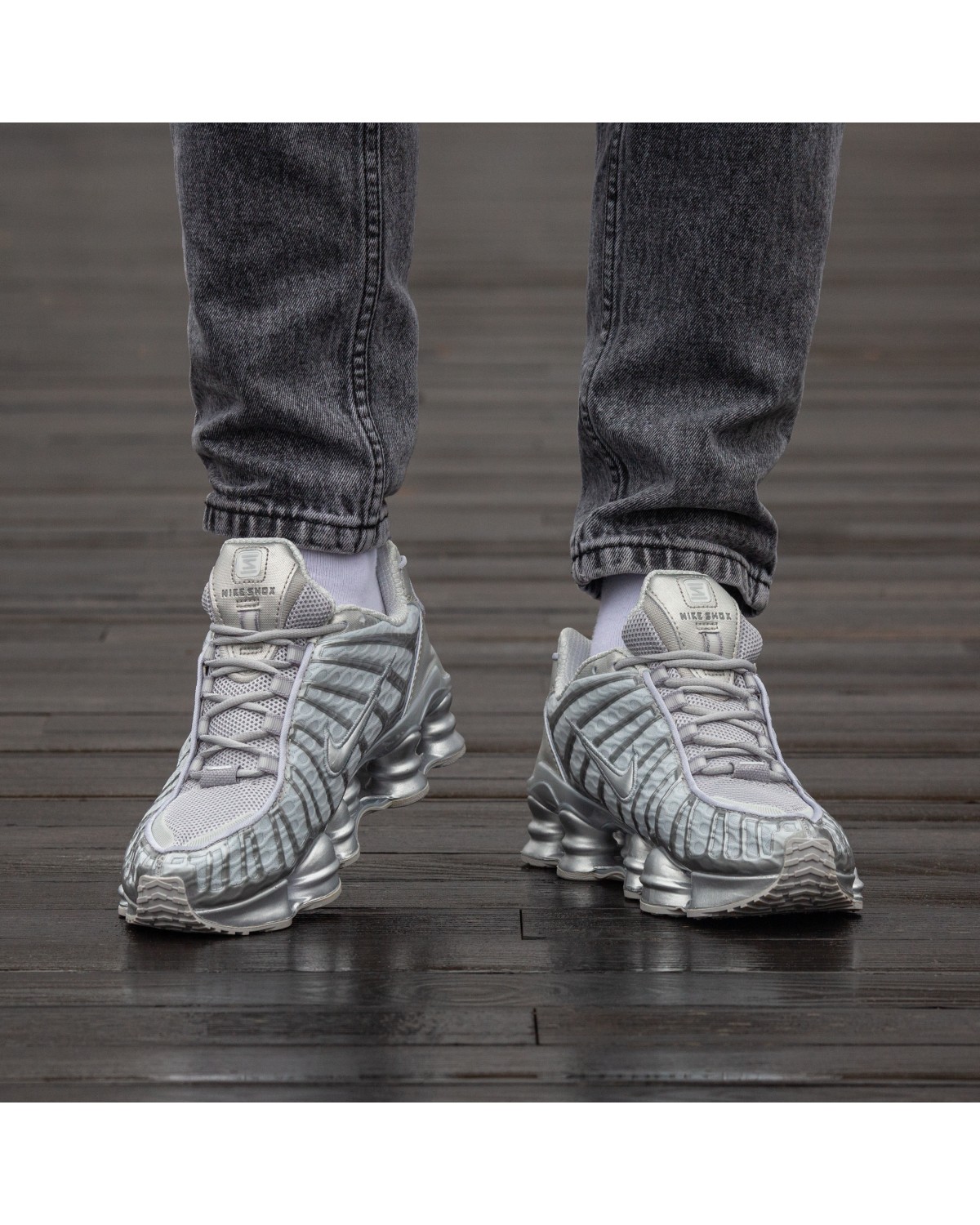 Nike Shox TL White Silver