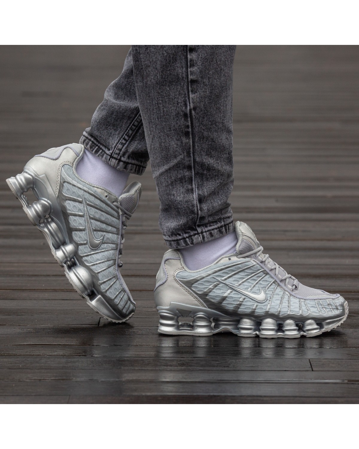 Nike Shox TL White Silver