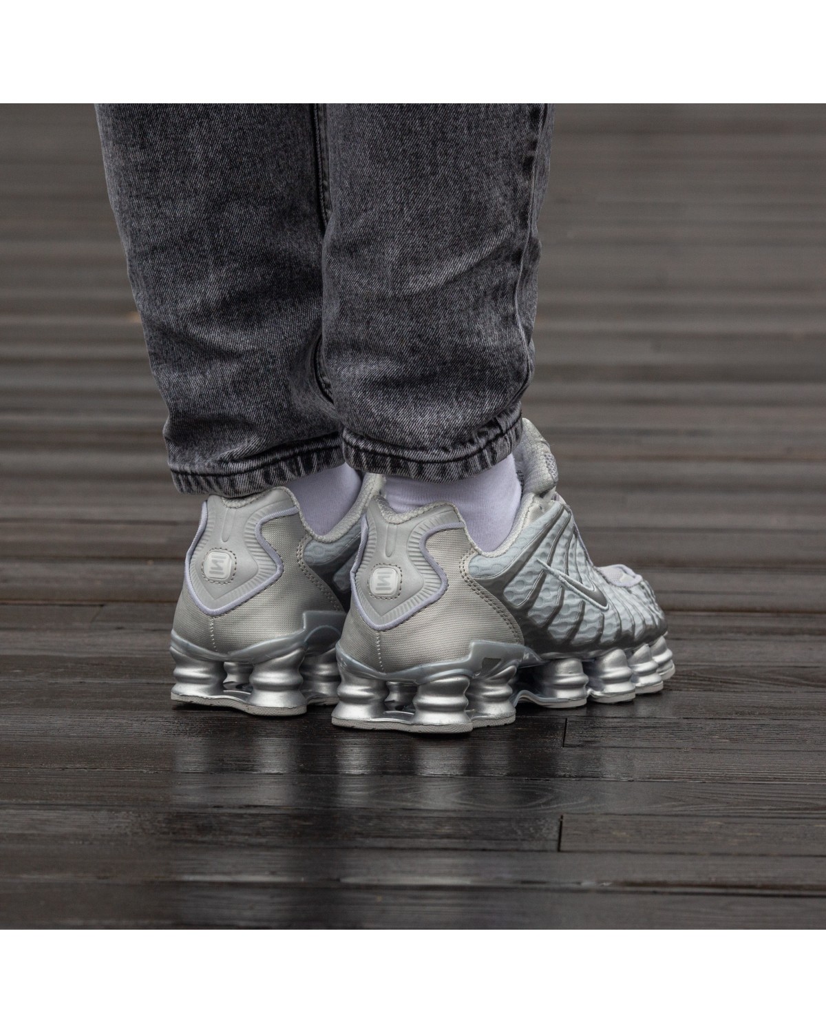 Nike Shox TL White Silver