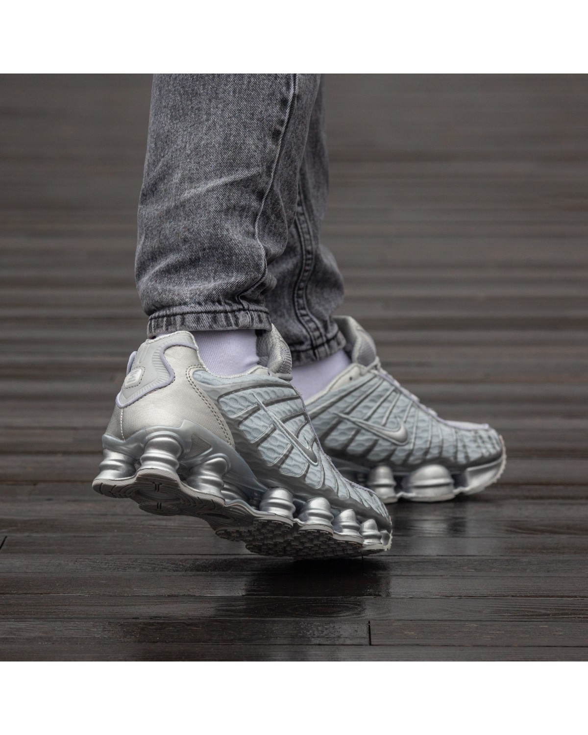 Nike Shox TL White Silver