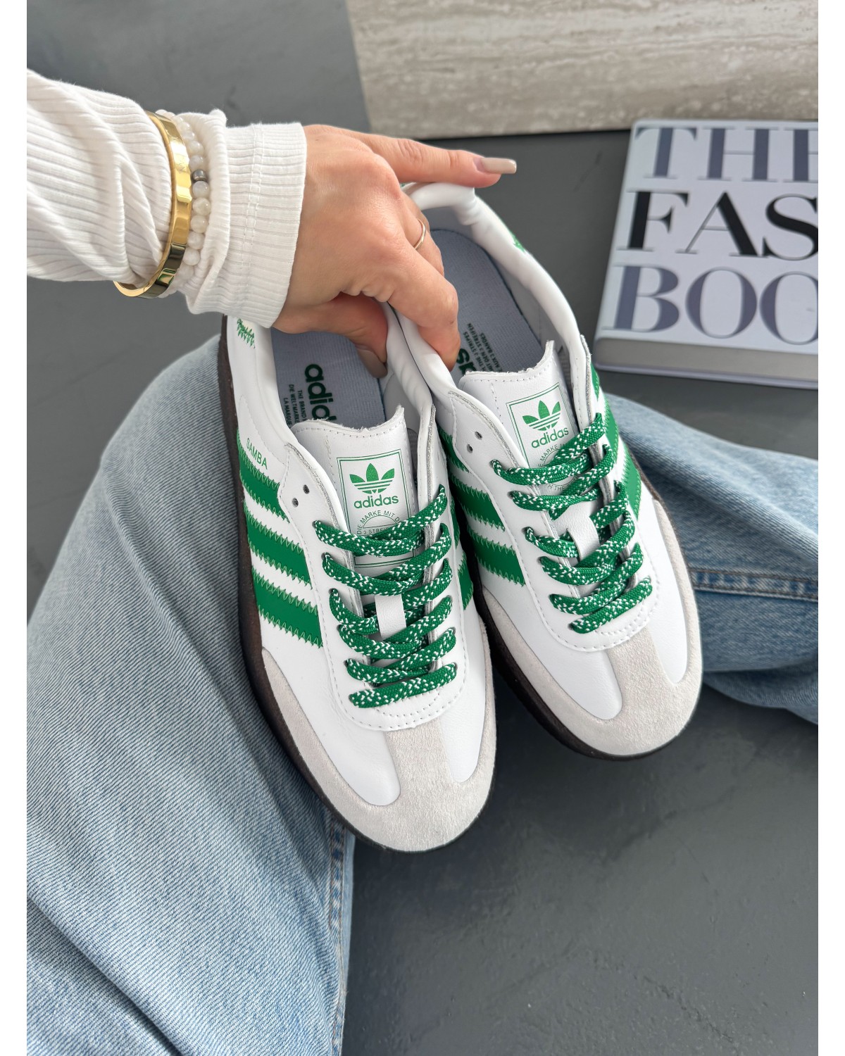 Adidas Samba Platform White/Green