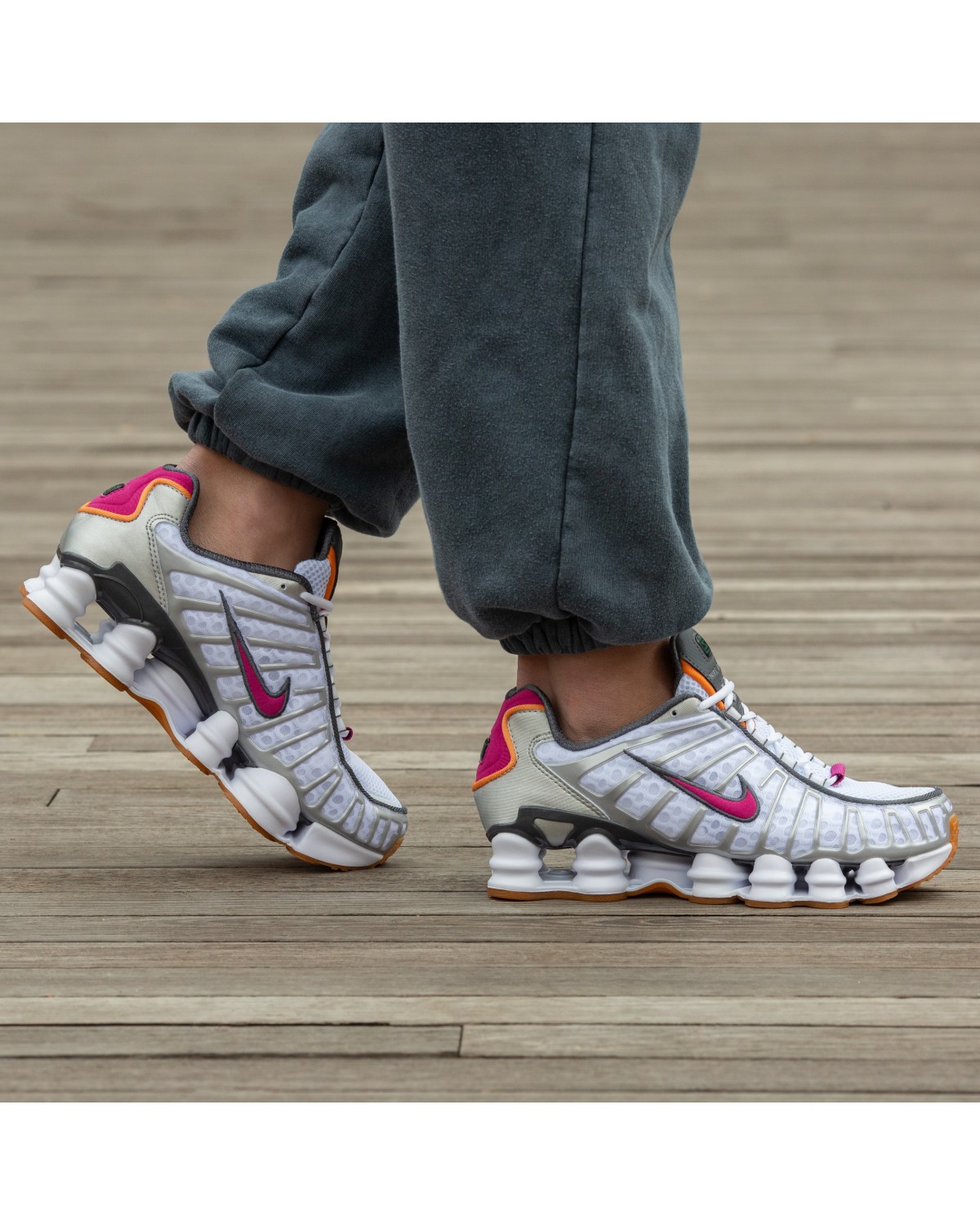 Nike Shox TL White Pink Orange