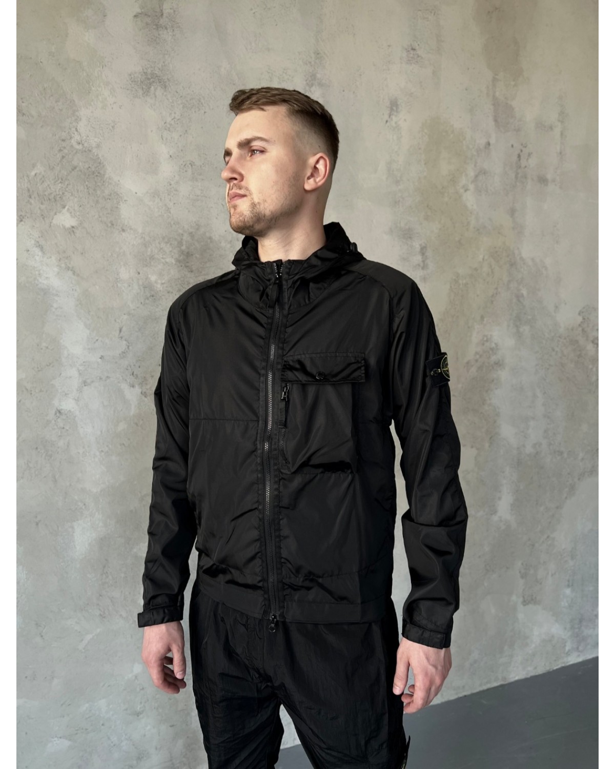 Водонепроникна вітрівка Stone Island Gore-Tex MICRO REPS чорна