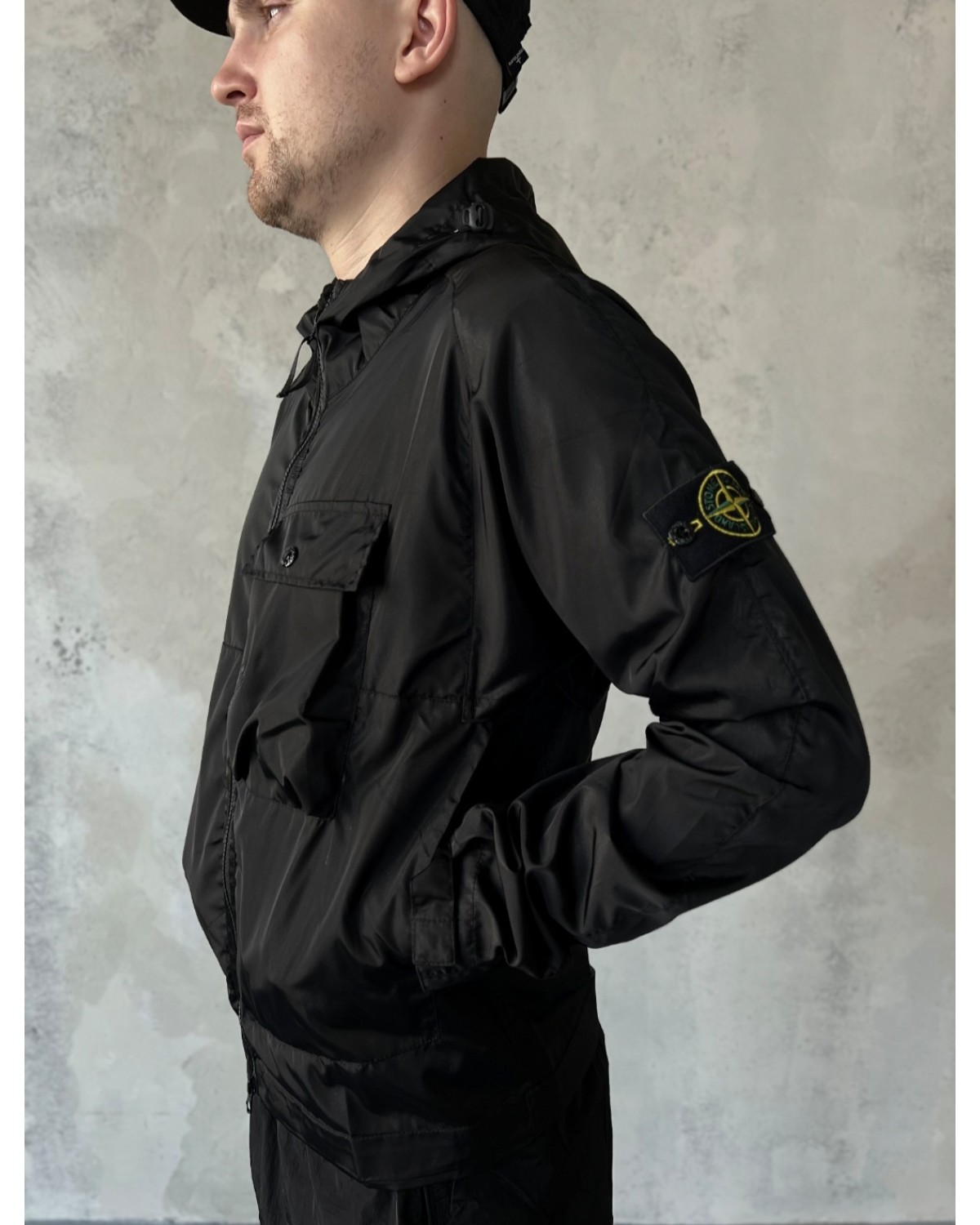 Водонепроникна вітрівка Stone Island Gore-Tex MICRO REPS чорна