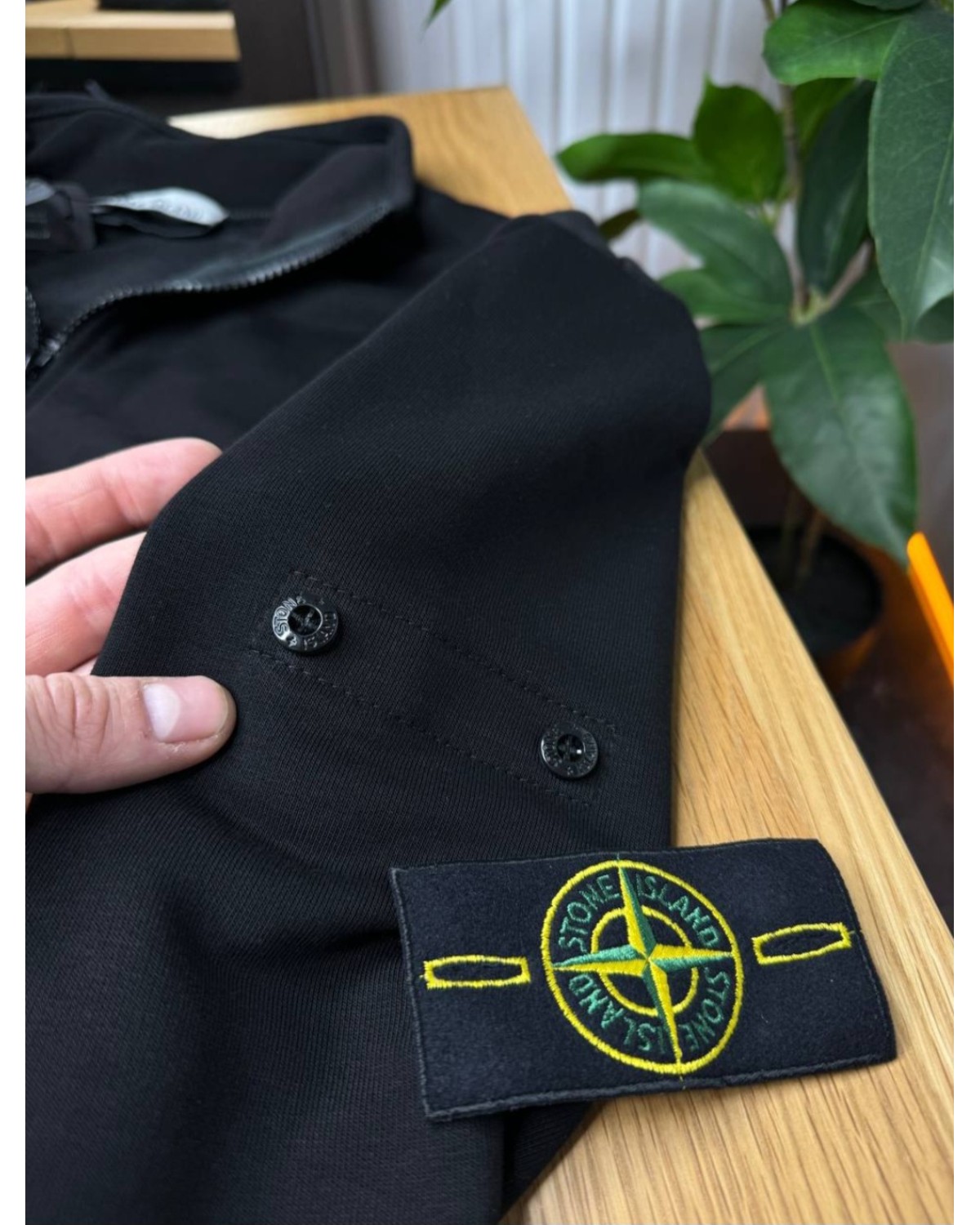 Зіп - світшот Stone Island чорний