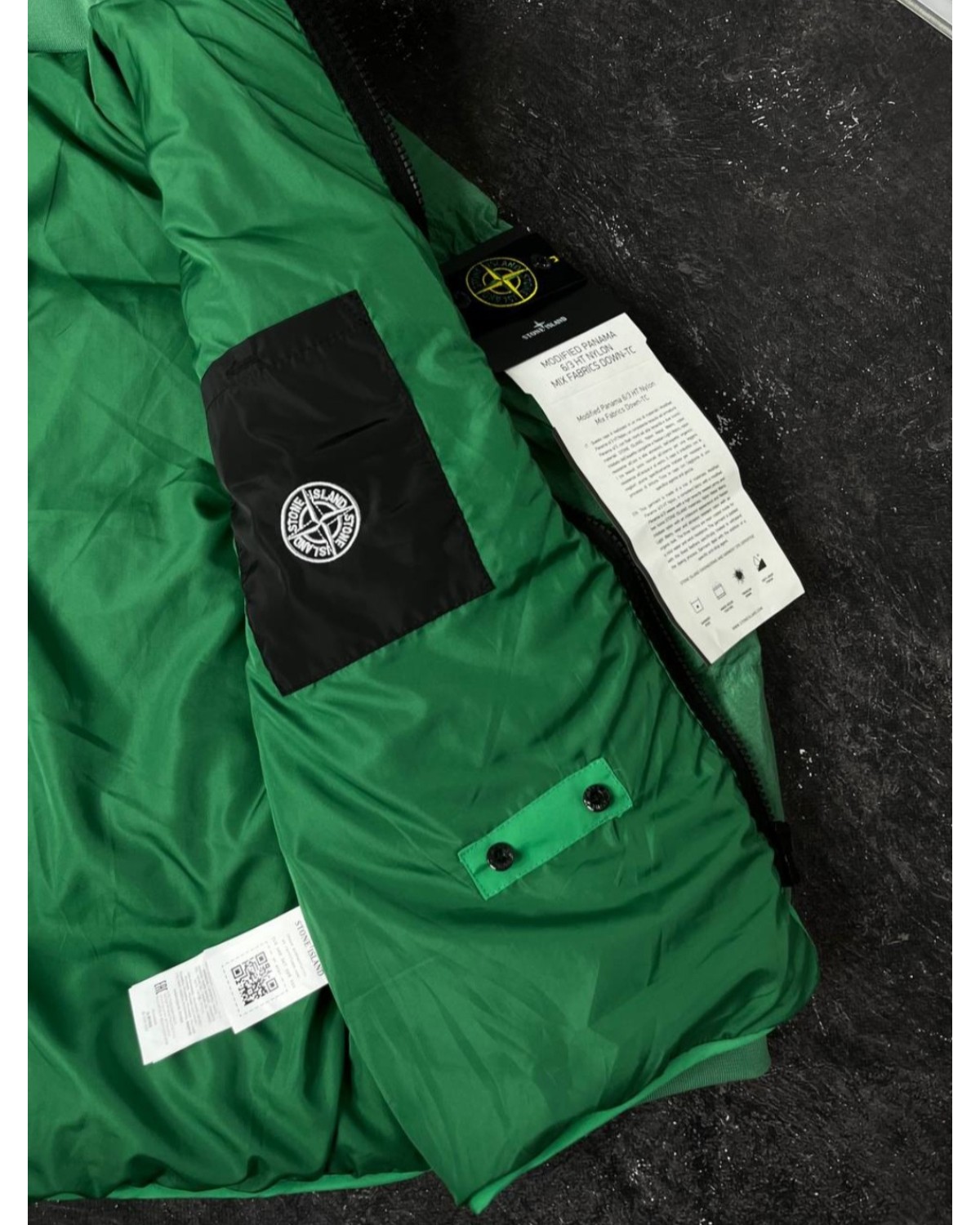 Пуховик Stone Island зелений