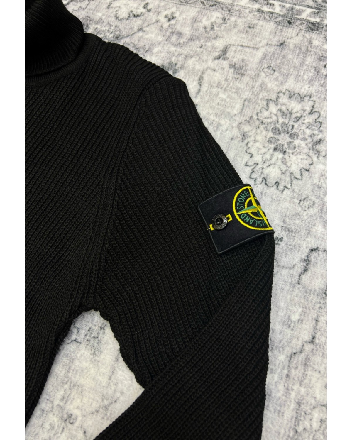 Гольф в'язаний Stone Island чорний