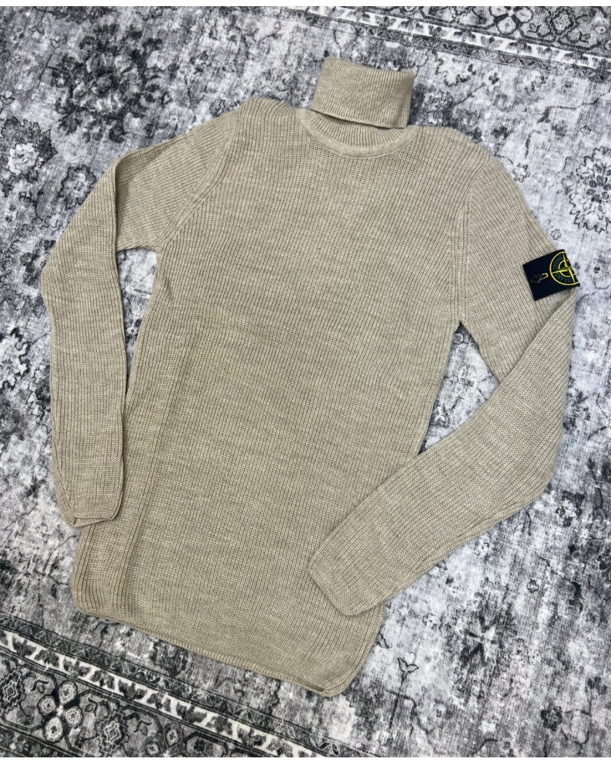 Гольф в'язаний Stone Island бежевий