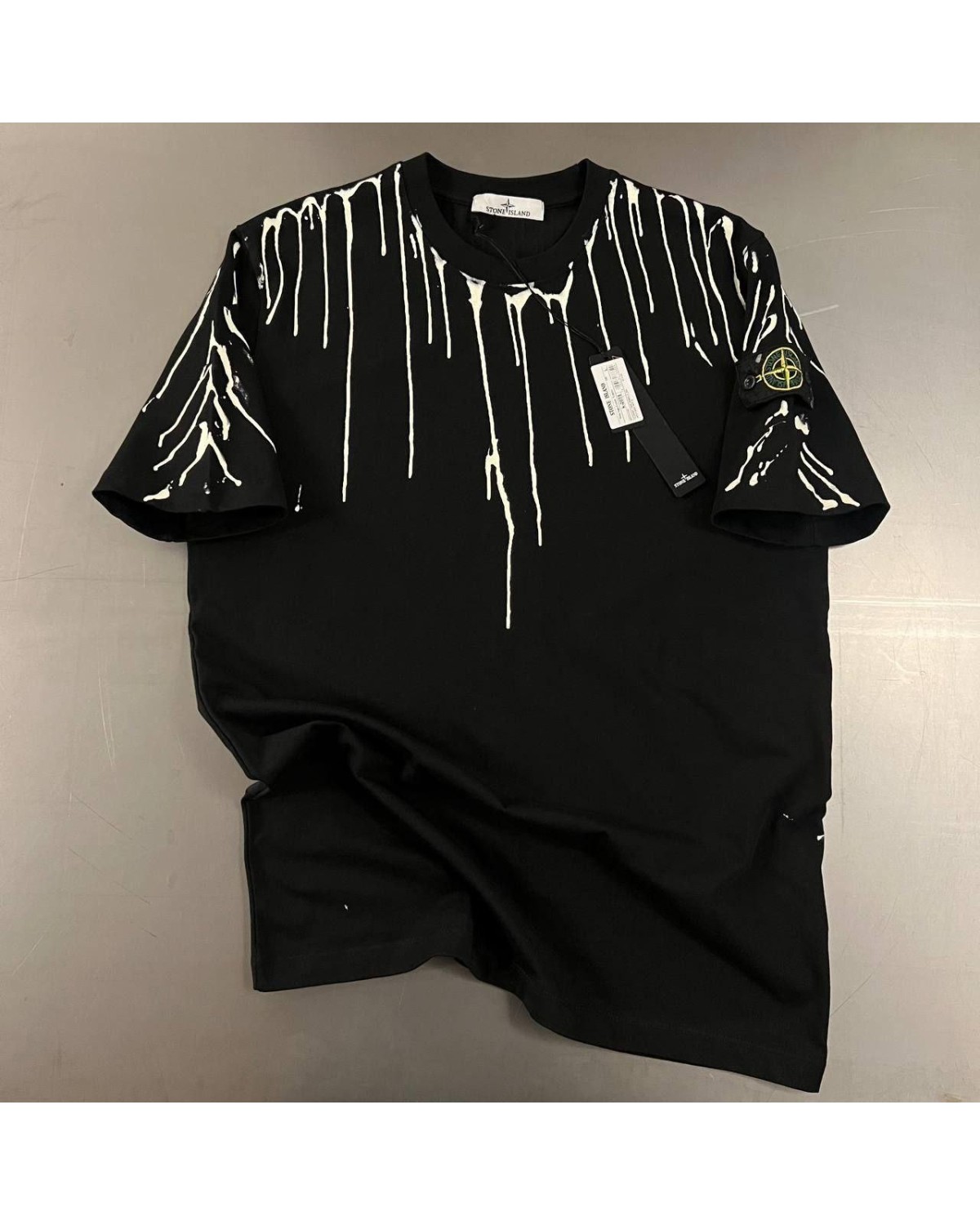 Футболка Stone Island чорно - біла