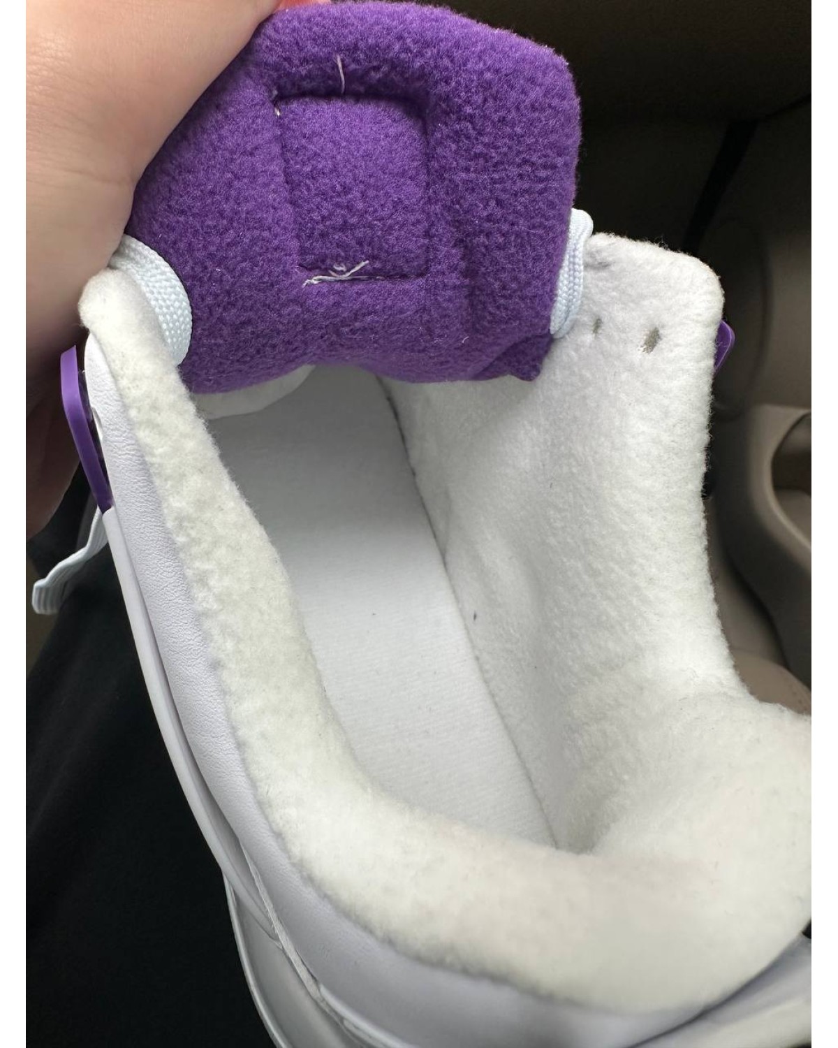 Nike Air Jordan 4 Retro White Violet Fleece