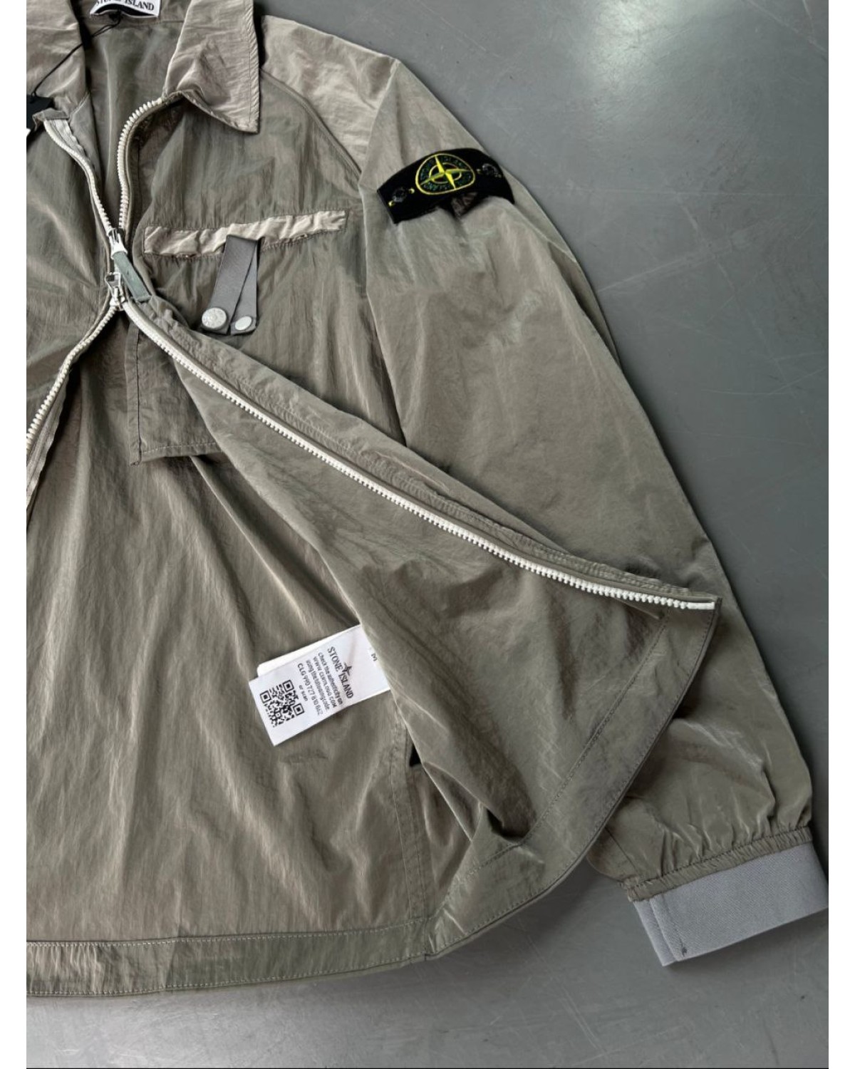 Сорочка Stone Island nylon сіра