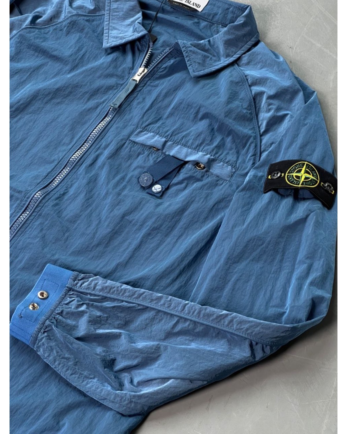 Сорочка Stone Island nylon синя