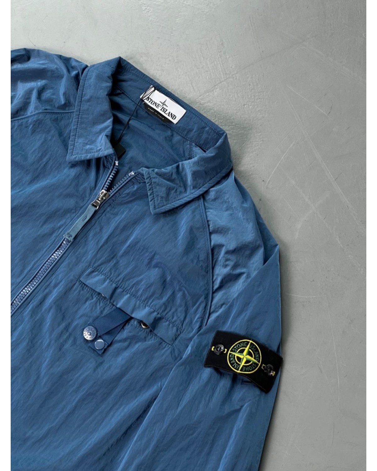 Сорочка Stone Island nylon синя