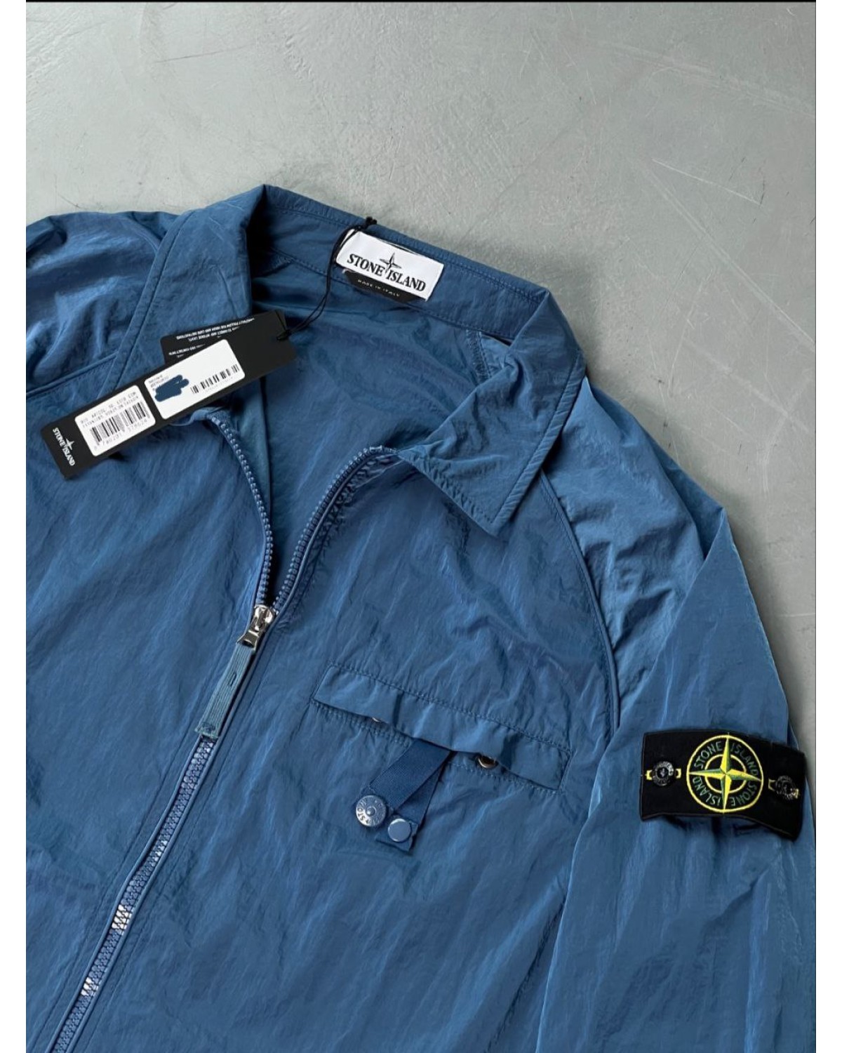 Сорочка Stone Island nylon синя