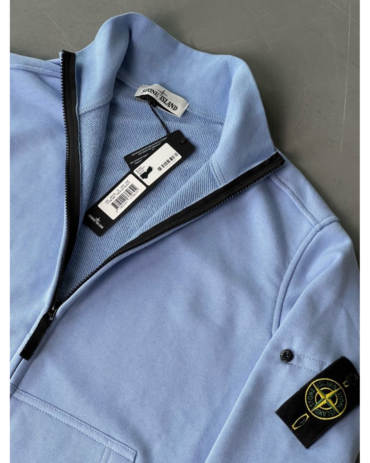 Олімпійка Stone Island FULL ZIP SWEATSHIRT блакитна