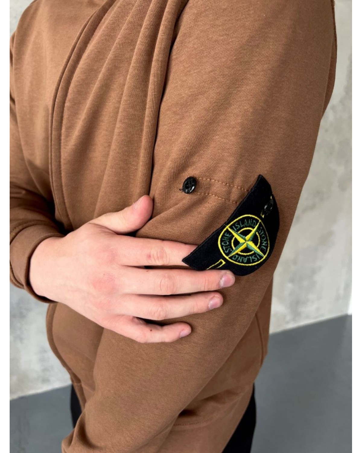 Олімпійка Stone Island FULL ZIP SWEATSHIRT коричнева