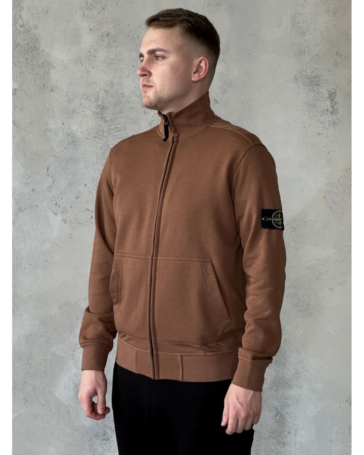 Олімпійка Stone Island FULL ZIP SWEATSHIRT коричнева