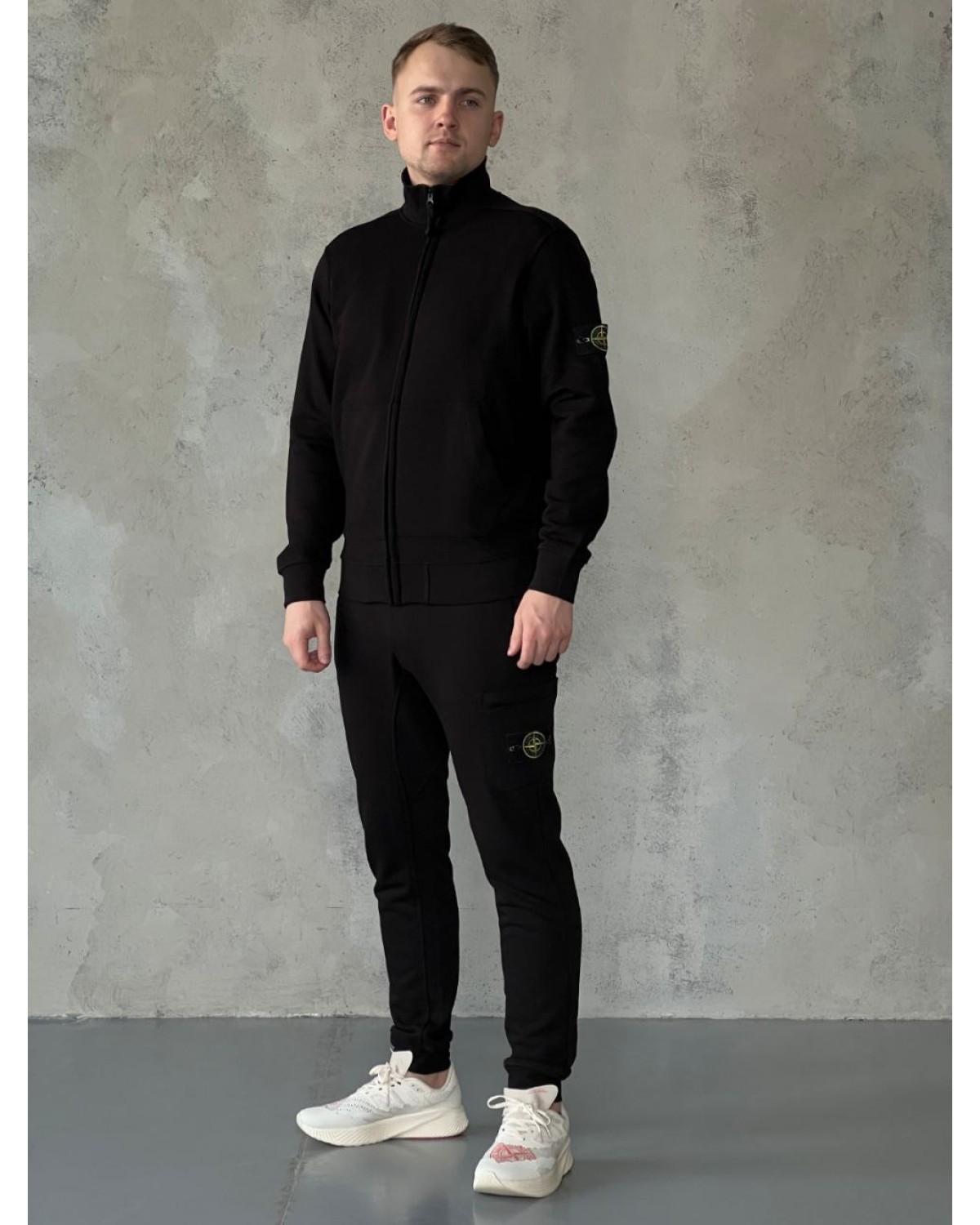 Олімпійка Stone Island FULL ZIP SWEATSHIRT чорна