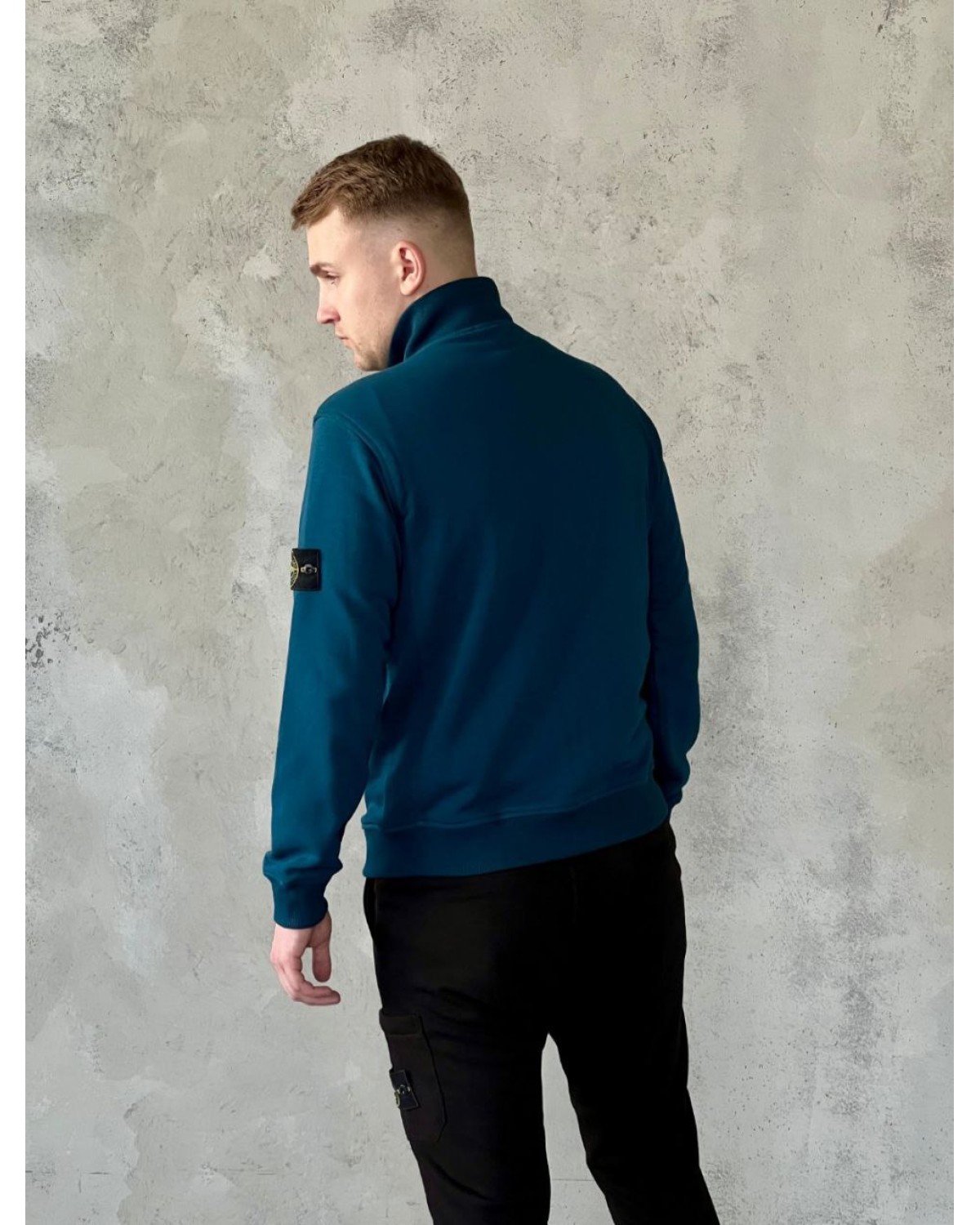 Олімпійка Stone Island FULL ZIP SWEATSHIRT бірюзова