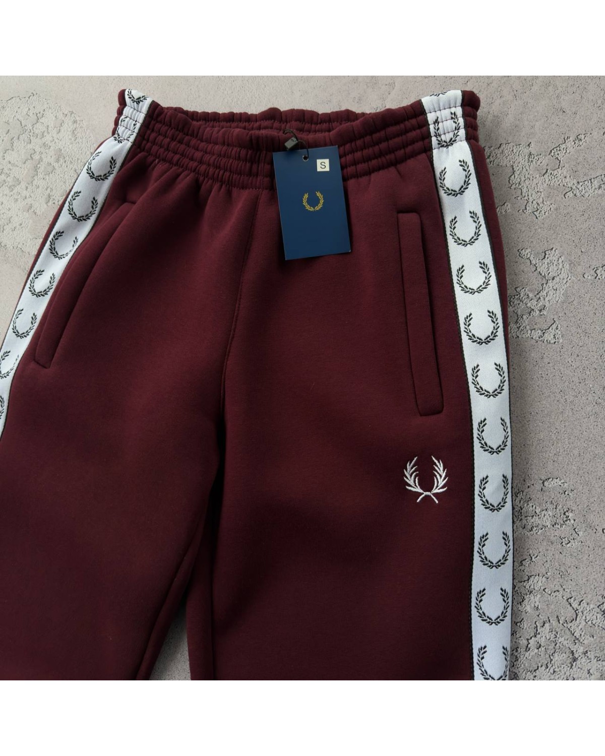 Штани Fred Perry лампас бордові