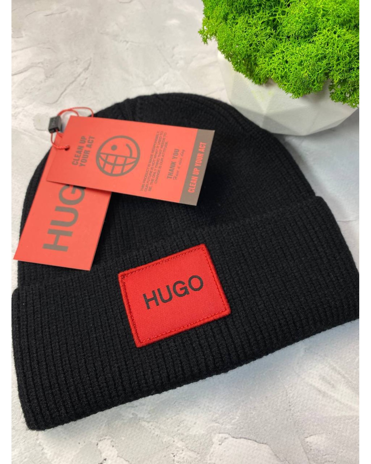 Шапка Hugo Boss чорна