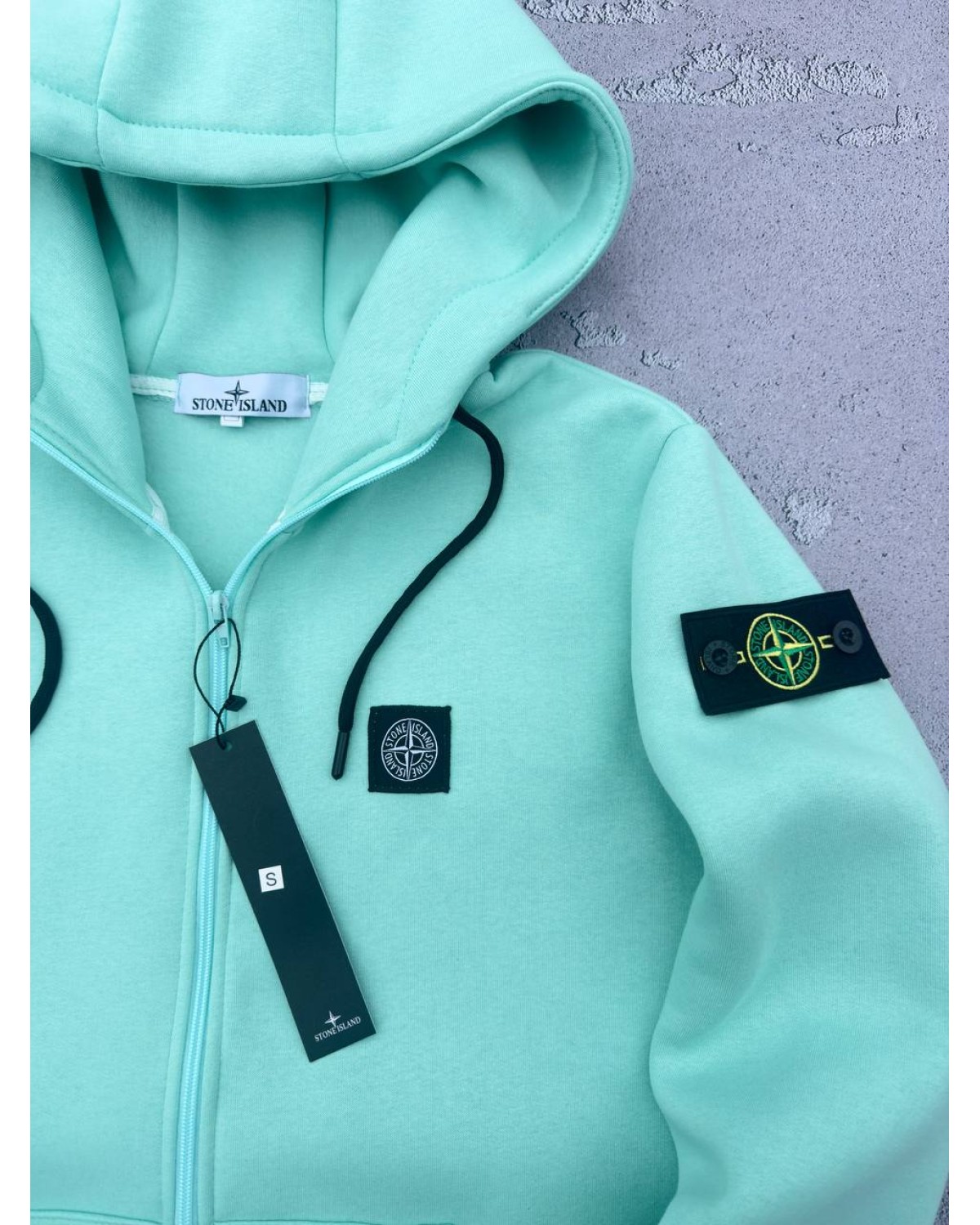 Зіп - худі Stone Island бірюзовий