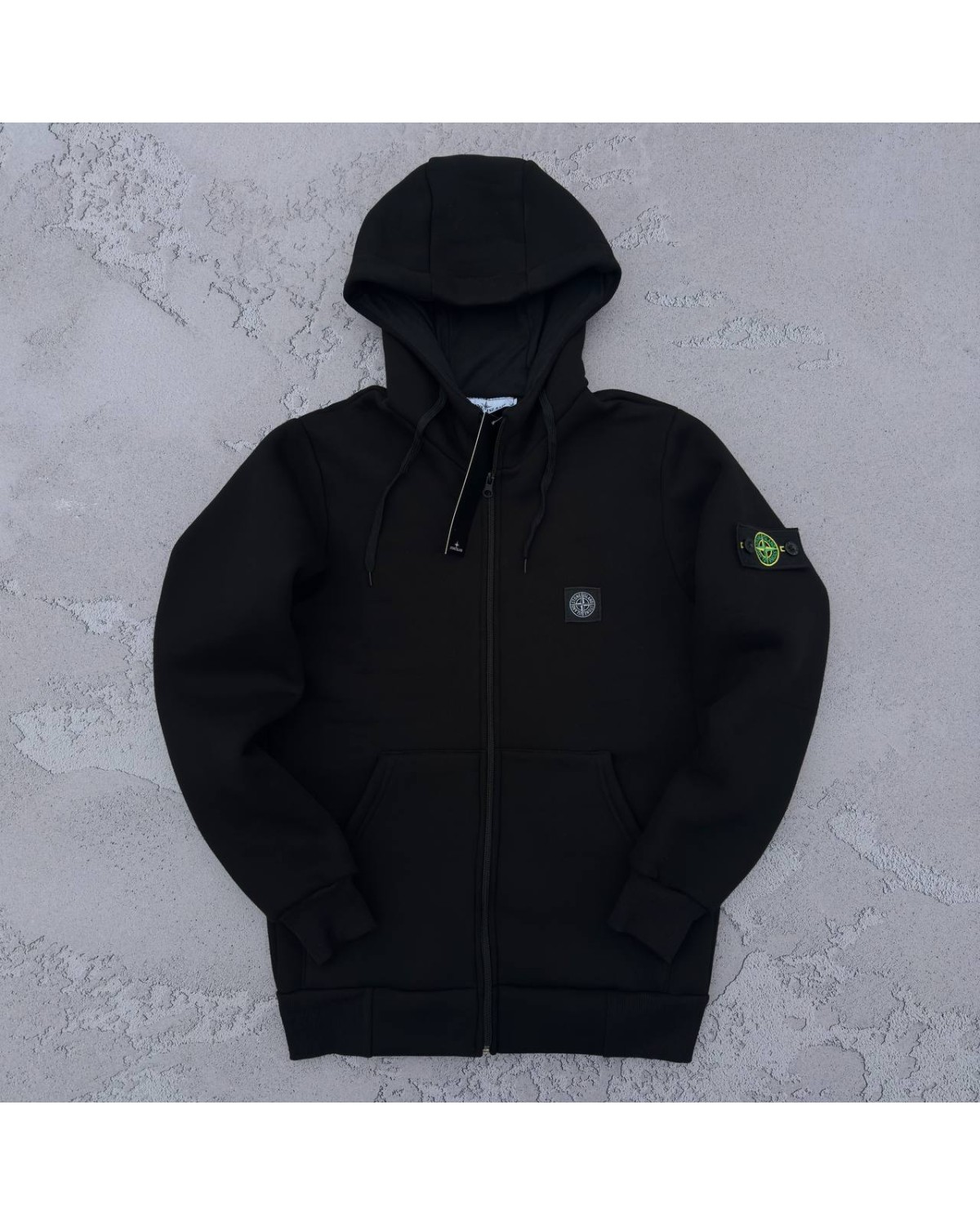 Зіп - худі Stone Island чорний