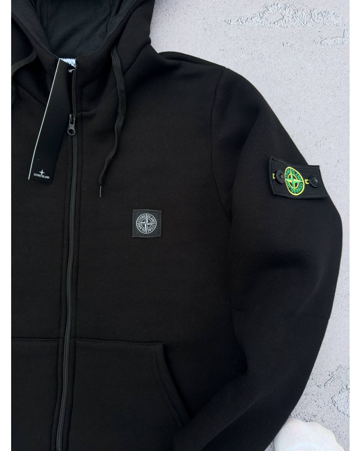 Зіп - худі Stone Island чорний