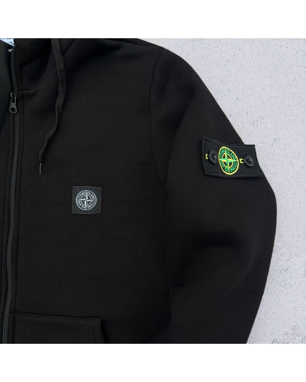 Зіп - худі Stone Island чорний