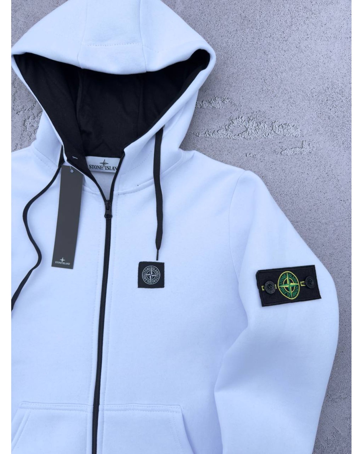 Зіп - худі Stone Island білий