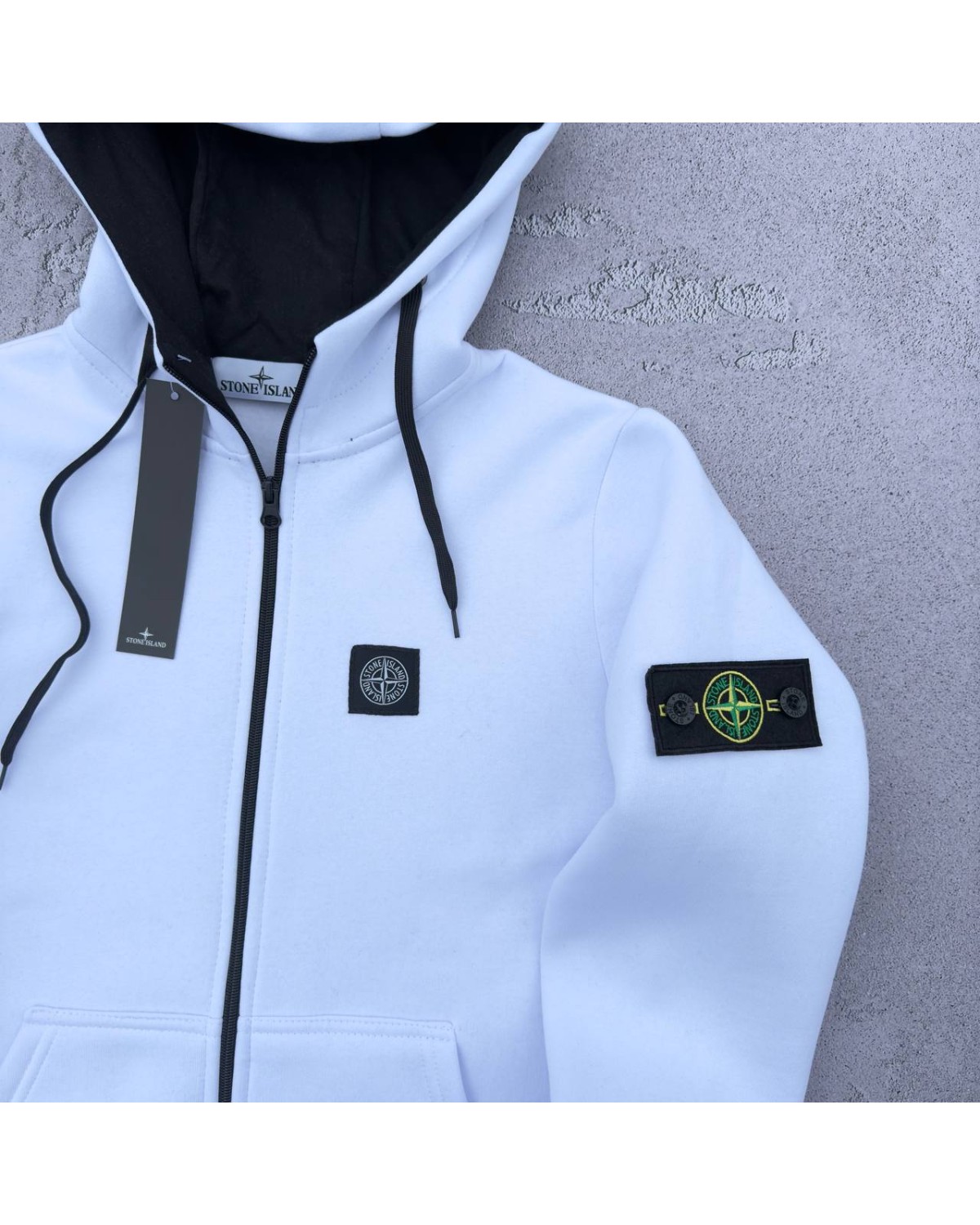 Зіп - худі Stone Island білий