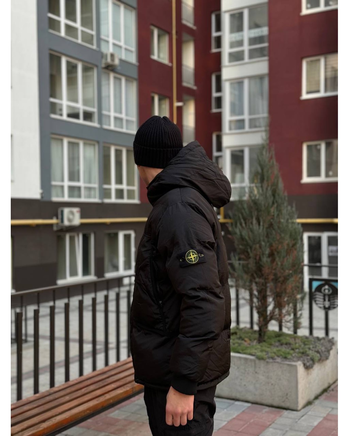 Куртка Stone Island nylon down-tc чорна