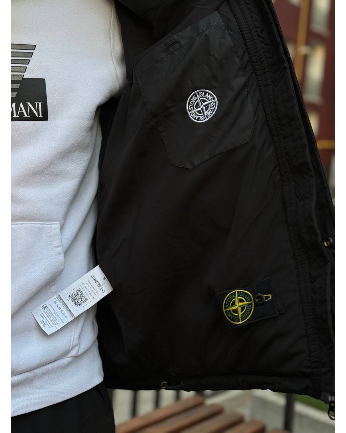 Куртка Stone Island nylon down-tc чорна