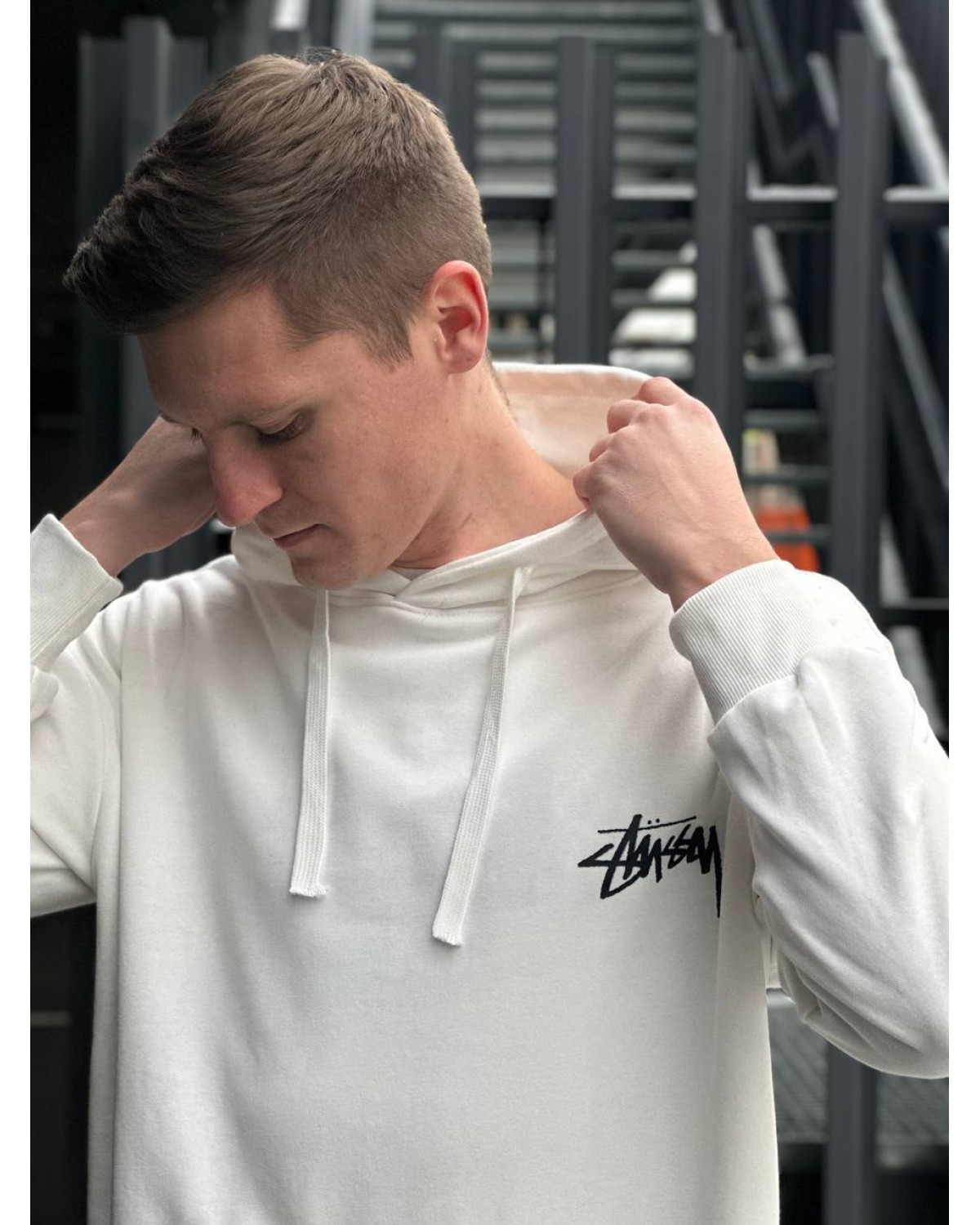 Худі Stussy білий