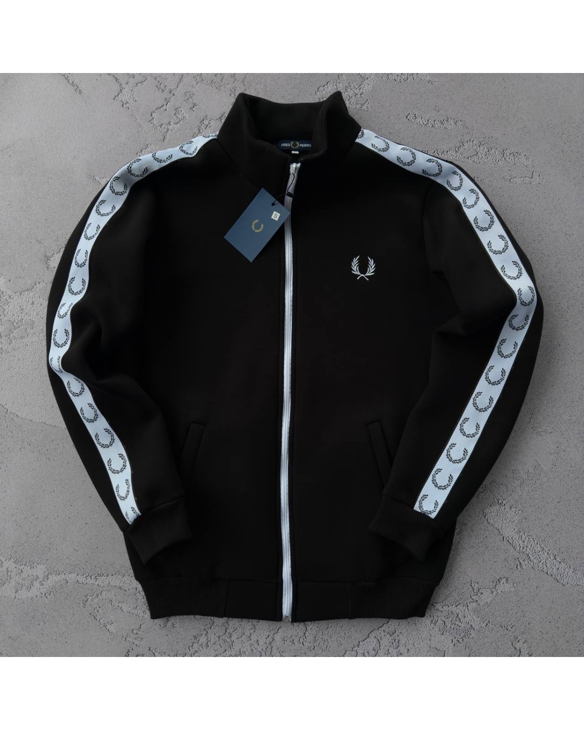 Зіп - світшот  Fred Perry лампас чорний