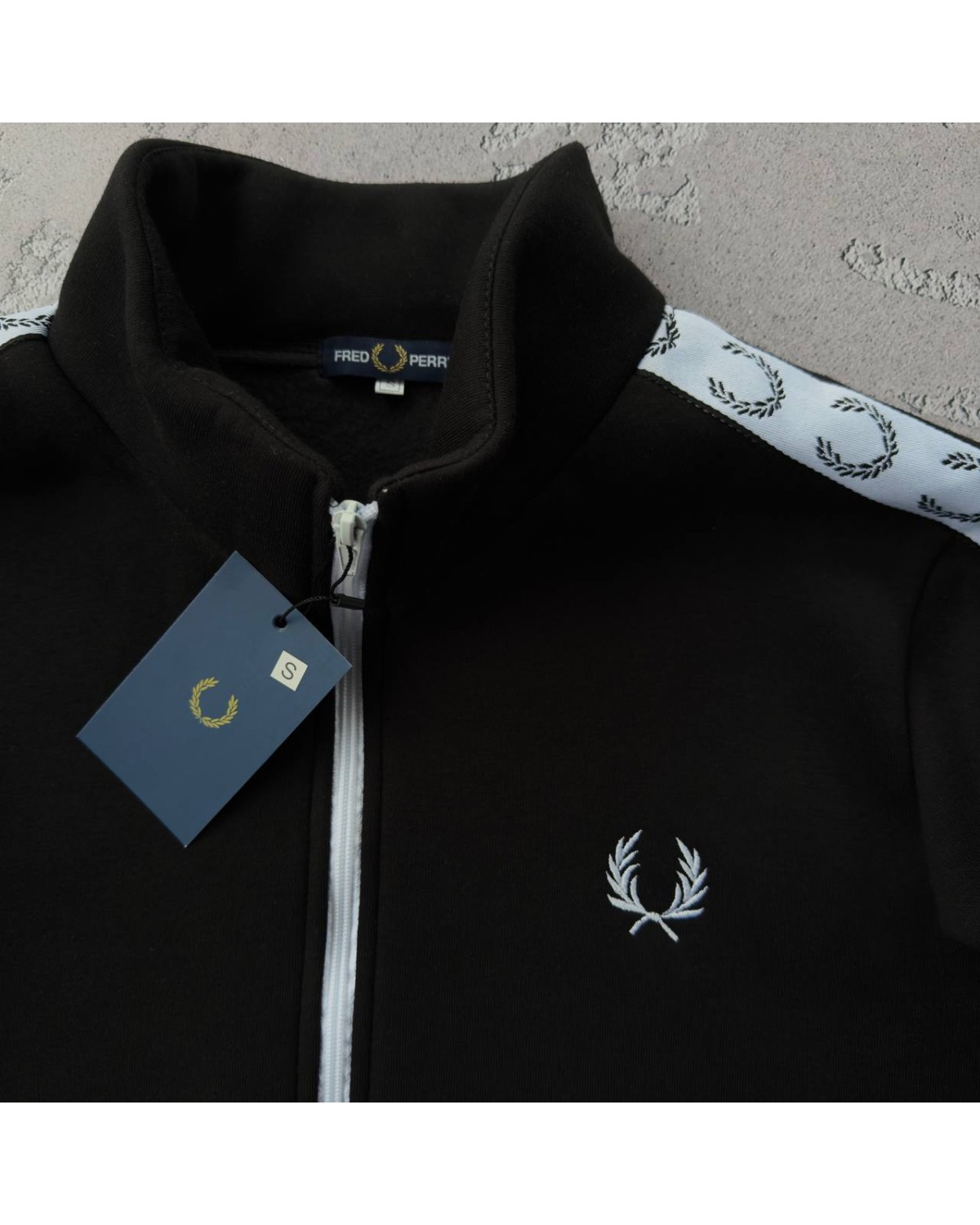 Зіп - світшот  Fred Perry лампас чорний