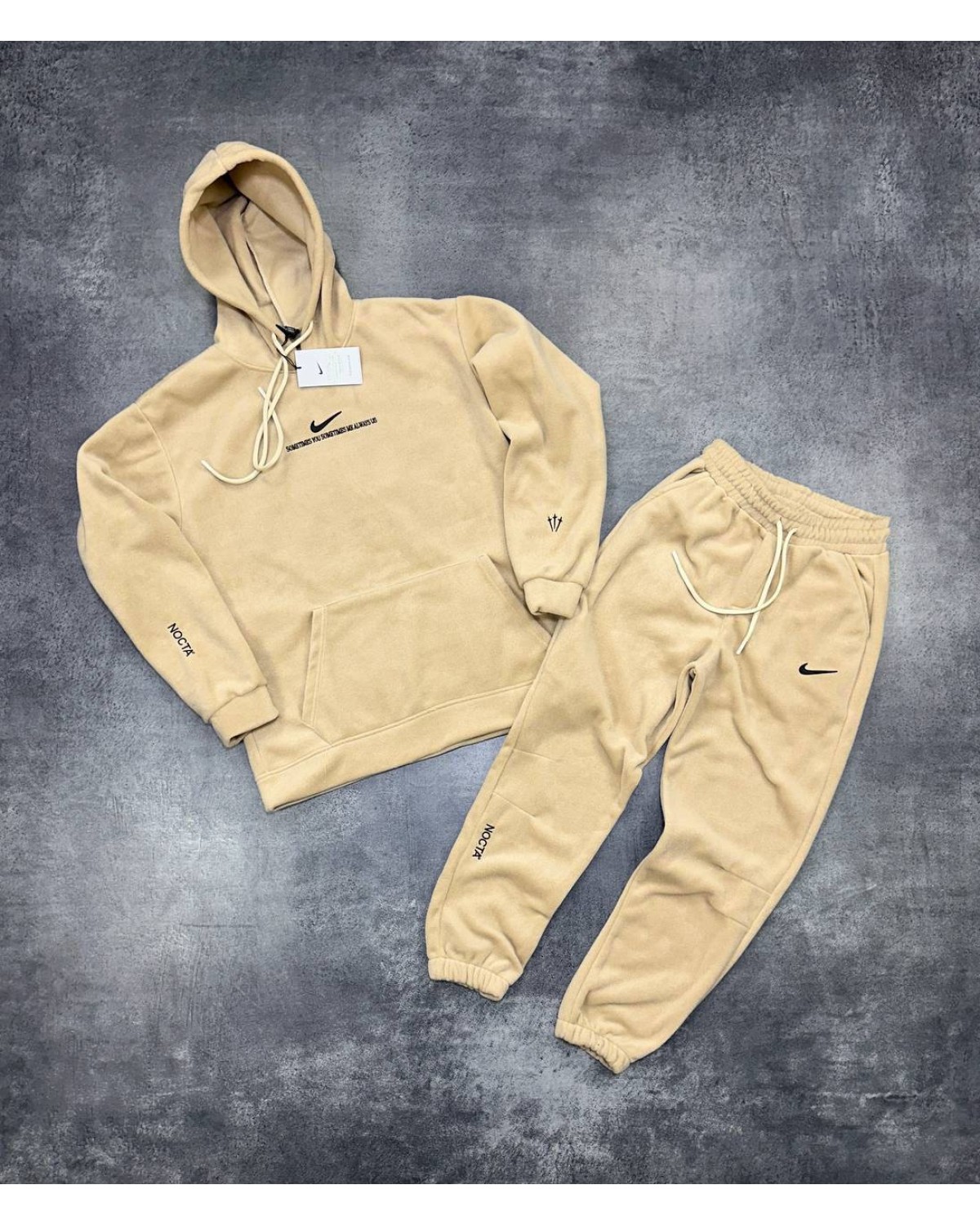 Спортивний костюм Nike Nocta Fleece бежевий