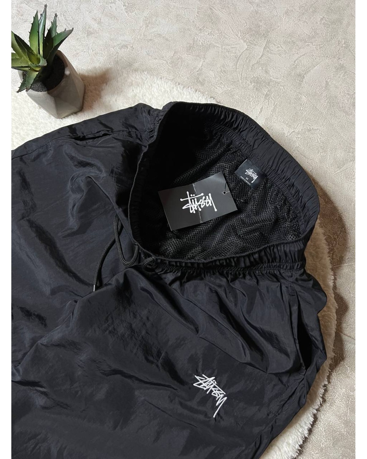 Штани Stussy Nylon чорні