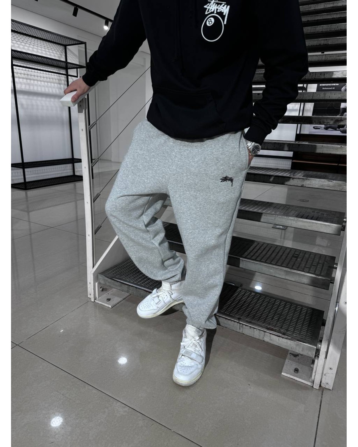 Штани Stussy Oversize Cotton Pants сірі