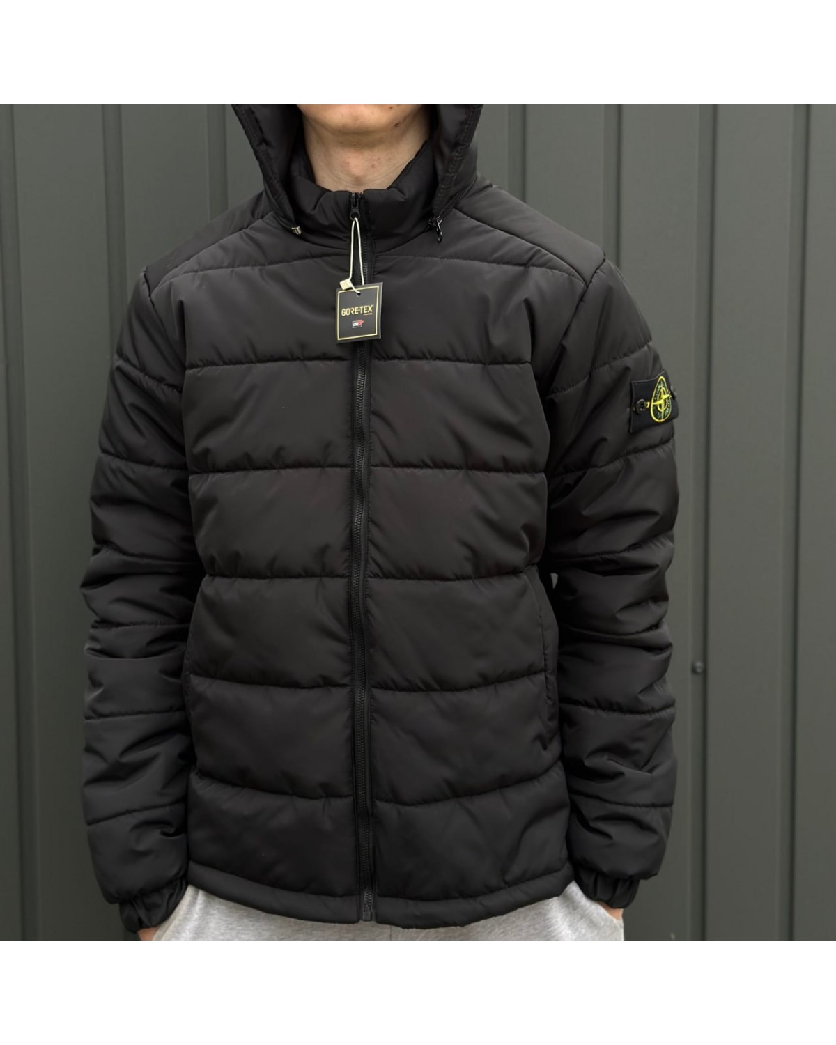 Куртка - пуховий Stone Island Gore-Tex чорна